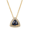 18ct Yellow Gold .82ct Sapphire & Diamond Pendant-Necklace-Walker & Hall