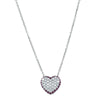 18ct White Gold Ruby & Diamond Corazon Pendant-Necklace-Walker & Hall