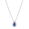 18ct White Gold Sapphire & Diamond Isla Pendant-Necklace-Walker & Hall