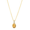 9ct Yellow Gold Citrine Elderflower Pendant-Necklace-Walker & Hall
