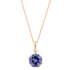 18ct Rose Gold Tanzanite & Diamond Octavia Pendant-Necklace-Walker & Hall