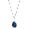 18ct White Gold 2.58ct Sapphire & Diamond Sierra Pendant-Necklace-Walker & Hall