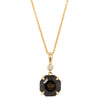18ct Yellow Gold Smoky Quartz & Diamond Octavia Pendant-Necklace-Walker & Hall