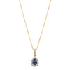 18ct Yellow Gold Sapphire & Diamond Pendant-Necklace-Walker & Hall