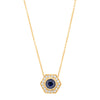 18ct Yellow Gold 1.53ct Sapphire & Diamond Pendant-Necklace-Walker & Hall