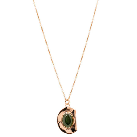 Deja Vu 9ct Rose Gold Nephrite Australian Digger Hat Pendant - Necklace - Walker & Hall