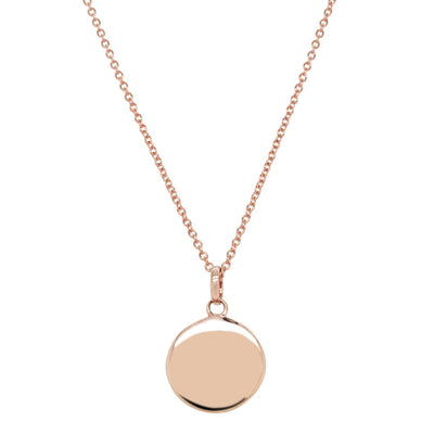 9ct Rose Gold Pebble Pendant-Necklace-Walker & Hall
