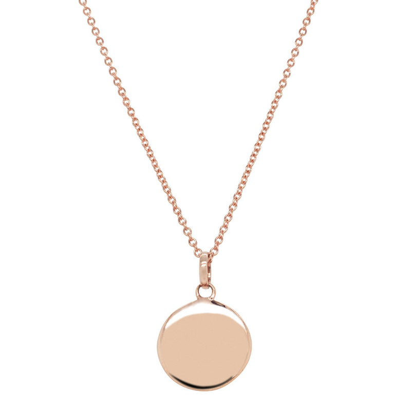9ct Rose Gold Pebble Pendant-Necklace-Walker & Hall