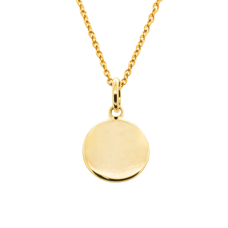 9ct Yellow Gold Pebble Pendant-Necklace-Walker & Hall
