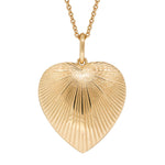 9ct Yellow Gold Guiding Light Heart Locket-Necklace-Walker & Hall