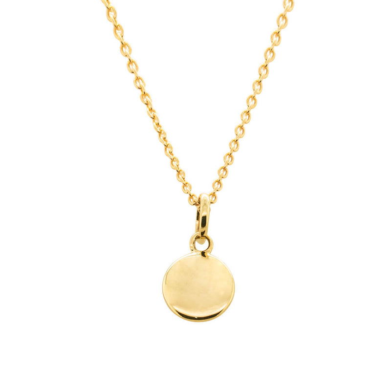 9ct Yellow Gold Mini Pebble Pendant-Necklace-Walker & Hall