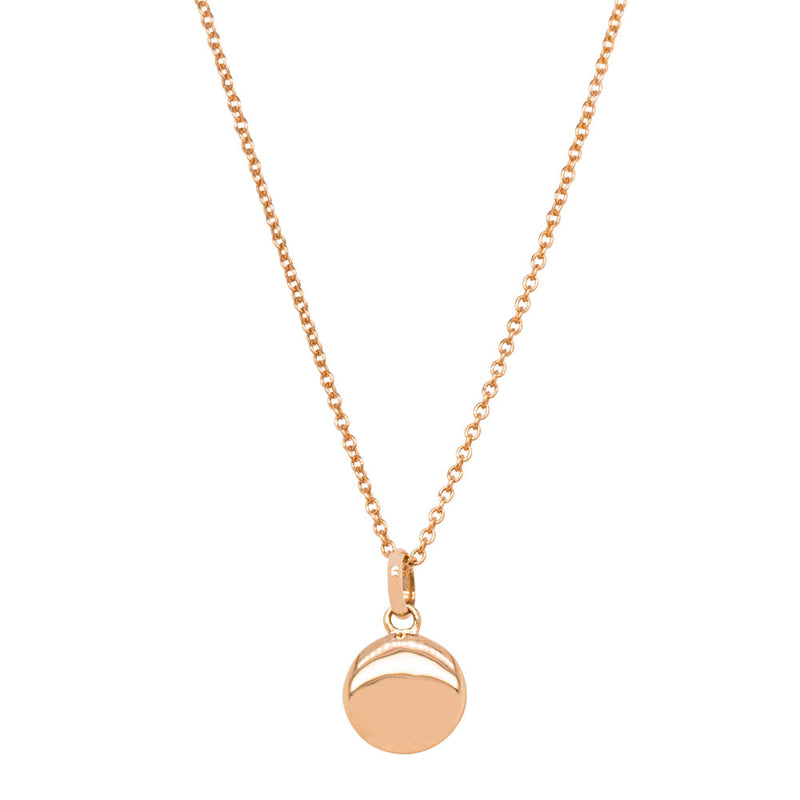 9ct Rose Gold Mini Pebble Pendant-Necklace-Walker & Hall