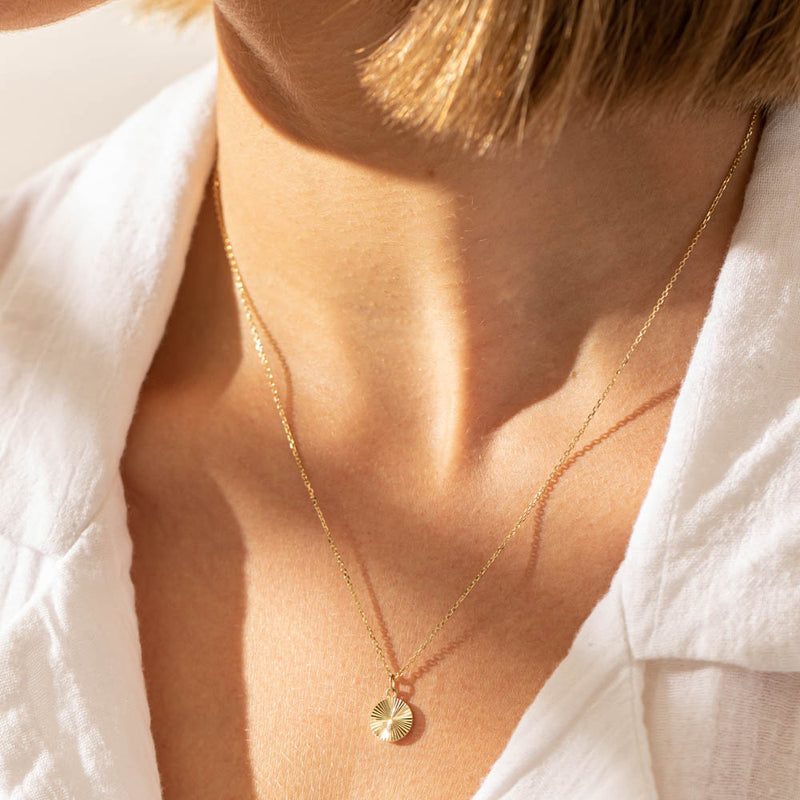9ct Yellow Gold Mini Reflections Pendant-Necklace-Walker & Hall