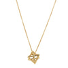 18ct Yellow Gold Merkaba Star Necklace-Necklace-Walker & Hall