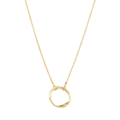 9ct Yellow Gold Mini Entwined Pendant-Necklace-Walker & Hall