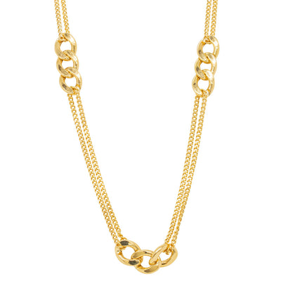 9ct Yellow Gold Interlink Necklace-Necklace-Walker & Hall