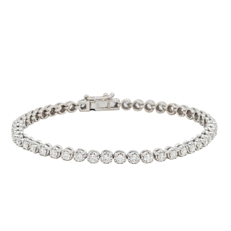 Platinum & 18ct White Gold 2.45ct Diamond Ava Tennis Bracelet-Bracelet-Walker & Hall