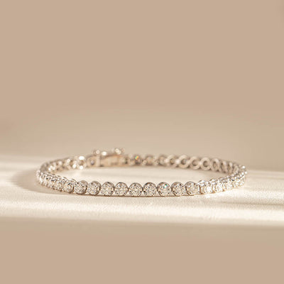 Platinum & 18ct White Gold 2.45ct Diamond Ava Tennis Bracelet-Bracelet-Walker & Hall