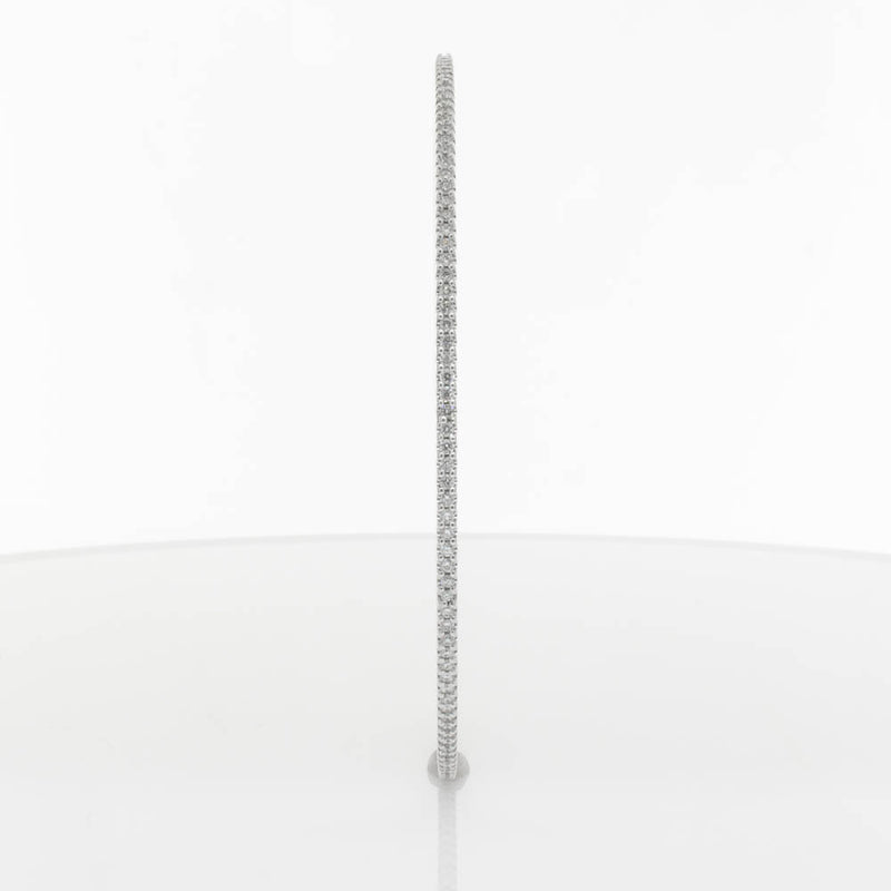 18ct White Gold 1.05ct Diamond Eternity Bangle-Bracelet-Walker & Hall