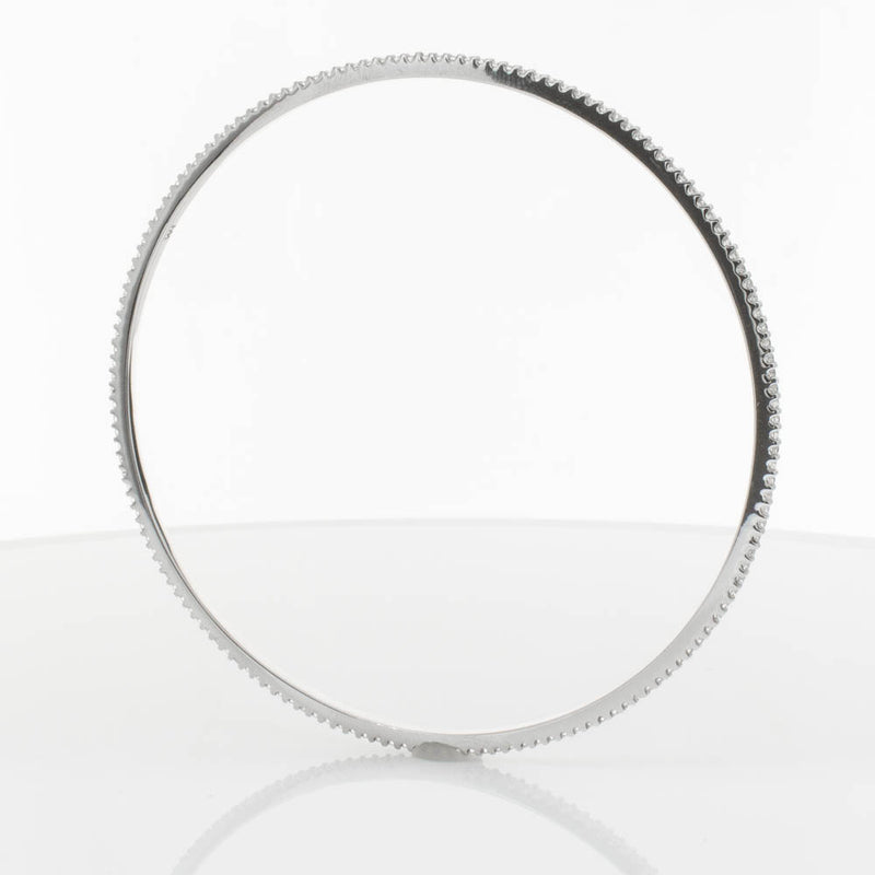 18ct White Gold 1.05ct Diamond Eternity Bangle-Bracelet-Walker & Hall