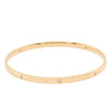 9ct Yellow Gold Diamond Lucky Bangle-Bracelet-Walker & Hall