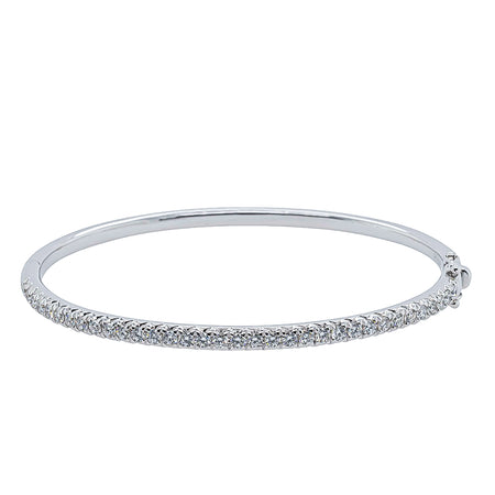 18ct White Gold 1.52ct Diamond Comet Bangle-Bracelet-Walker & Hall