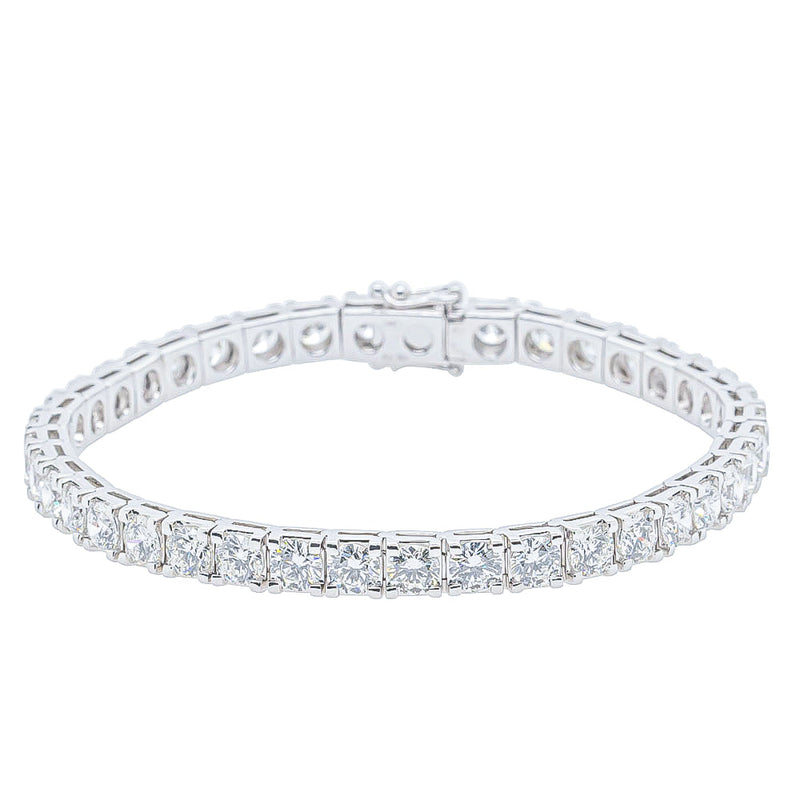 18ct White Gold 10.22ct Diamond Jubilee Bracelet-Bracelet-Walker & Hall