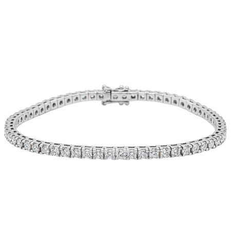 18ct White Gold 3.77ct Diamond Jubilee Bracelet-Bracelet-Walker & Hall