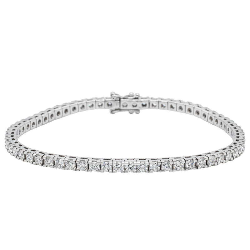 18ct White Gold 3.77ct Diamond Jubilee Bracelet-Bracelet-Walker & Hall