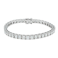 18ct White Gold 10.02ct Diamond Jubilee Bracelet-Bracelet-Walker & Hall