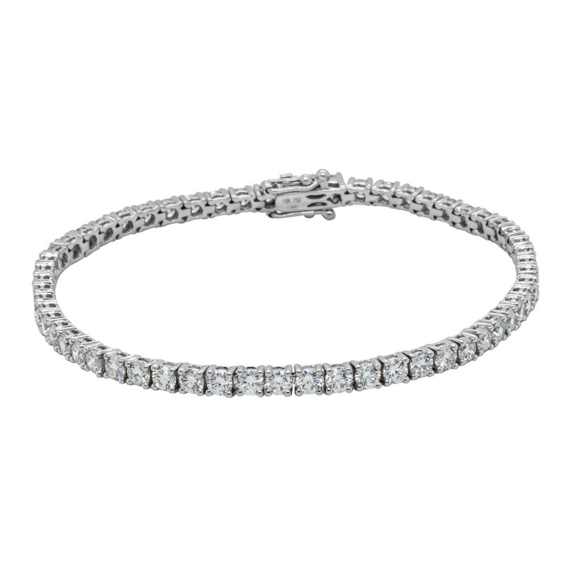 18ct White Gold 5.99ct Diamond Panorama Bracelet-Bracelet-Walker & Hall
