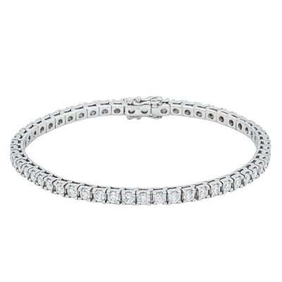 18ct White Gold 3.53ct Diamond Jubilee Bracelet-Bracelet-Walker & Hall