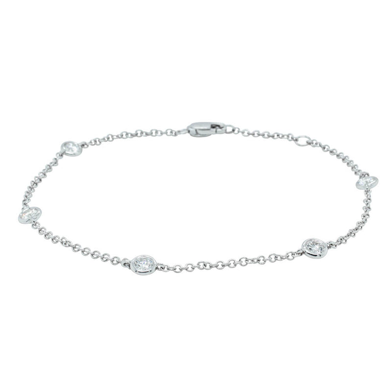 18ct White Gold Diamond Natalia Bracelet-Bracelet-Walker & Hall
