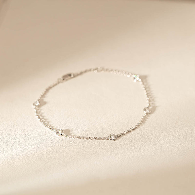 18ct White Gold Diamond Natalia Bracelet-Bracelet-Walker & Hall