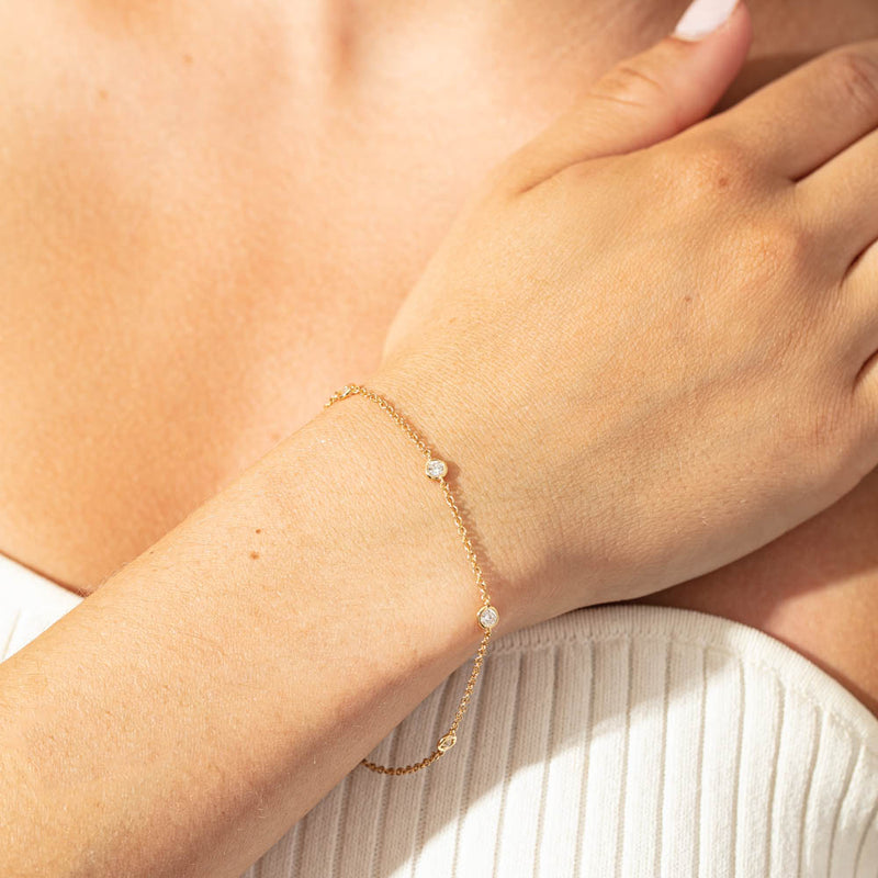 18ct Yellow Gold Diamond Natalia Bracelet-Bracelet-Walker & Hall