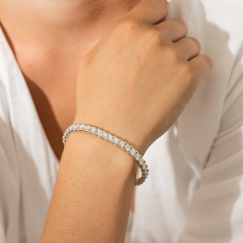 18ct White Gold 10.22ct Diamond Jubilee Bracelet-Bracelet-Walker & Hall