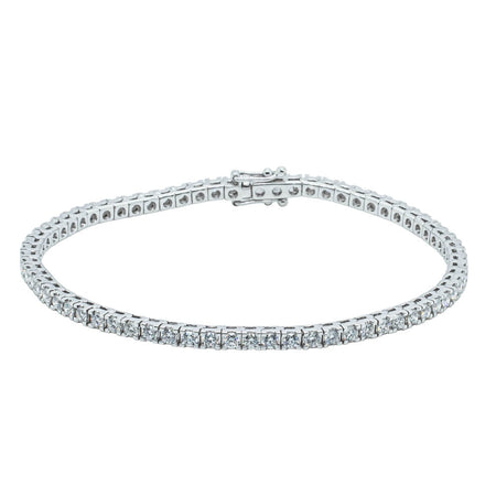 18ct White Gold 2.95ct Diamond Jubilee Bracelet-Bracelet-Walker & Hall
