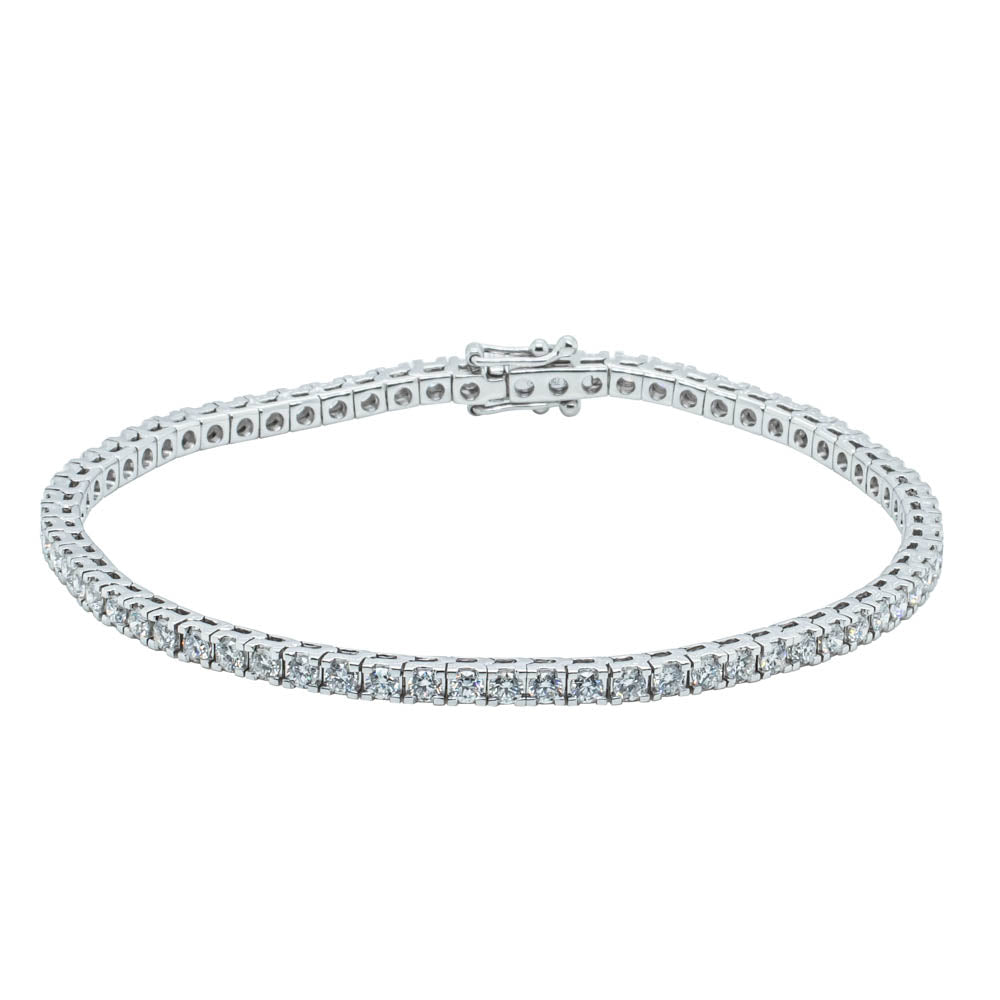 18ct White Gold 3.01ct Diamond Jubilee Bracelet-Bracelet-Walker & Hall