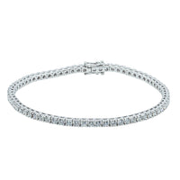 18ct White Gold 3.01ct Diamond Jubilee Bracelet-Bracelet-Walker & Hall