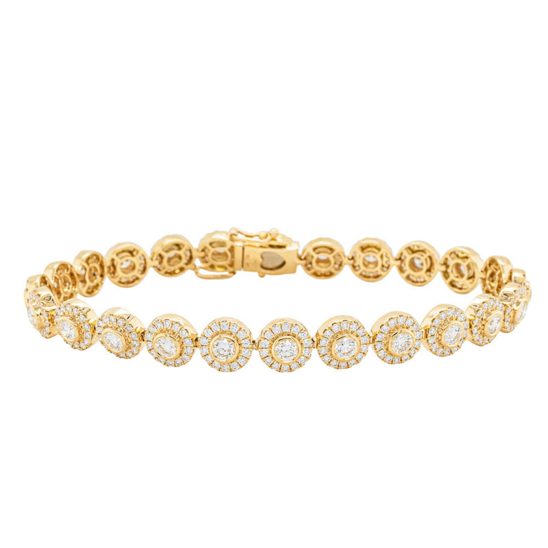 18ct Yellow Gold 4.57ct Diamond Isla Bracelet-Bracelet-Walker & Hall