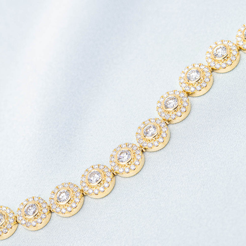 18ct Yellow Gold 4.57ct Diamond Isla Bracelet-Bracelet-Walker & Hall