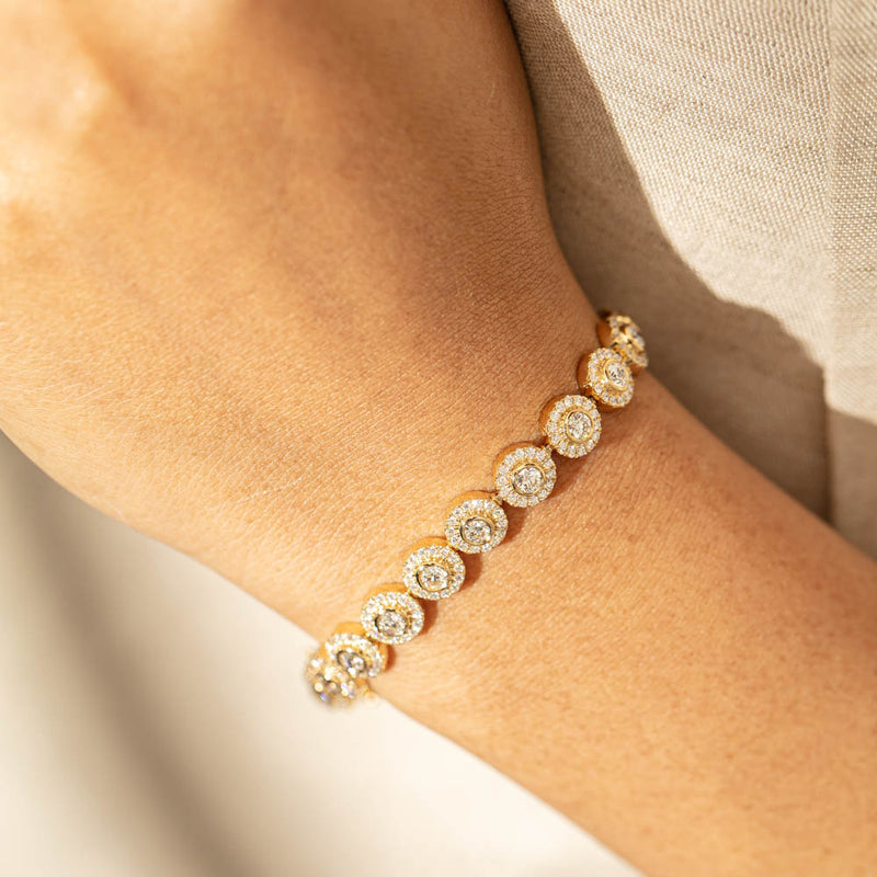 18ct Yellow Gold 4.57ct Diamond Isla Bracelet-Bracelet-Walker & Hall