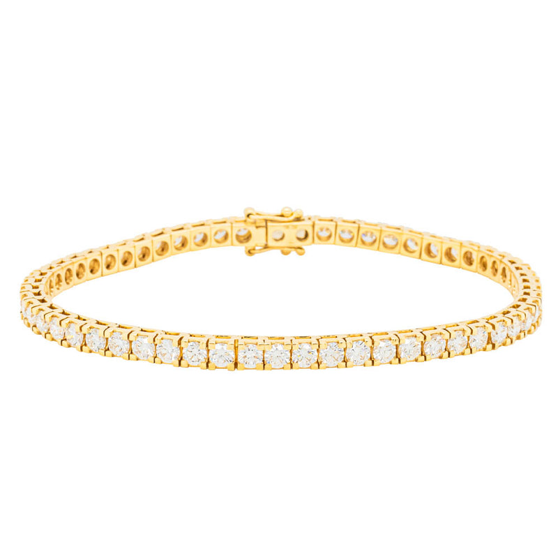 18ct Yellow Gold 5.54ct Diamond Jubilee Bracelet-Bracelet-Walker & Hall