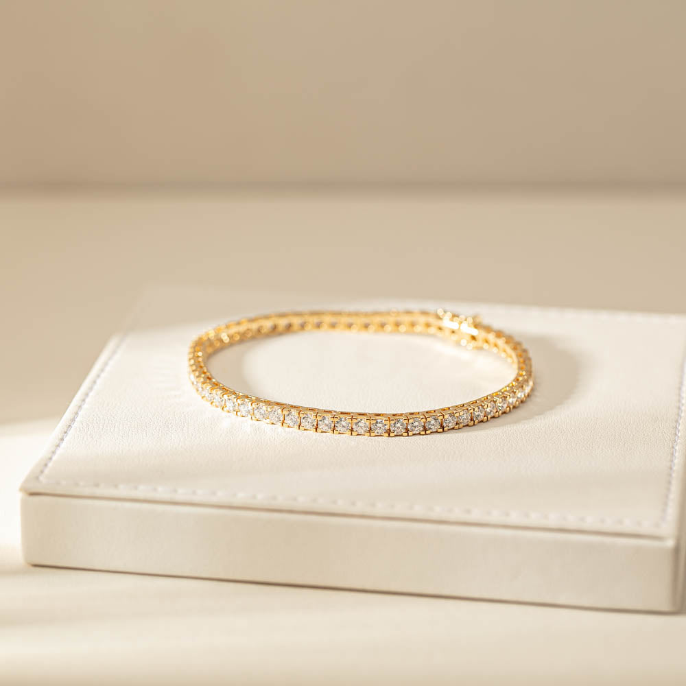 18ct Yellow Gold 5.54ct Diamond Jubilee Bracelet-Bracelet-Walker & Hall