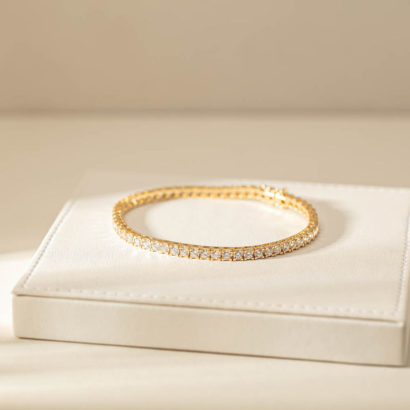 18ct Yellow Gold 5.54ct Diamond Jubilee Bracelet-Bracelet-Walker & Hall