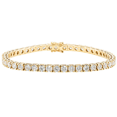 18ct Yellow Gold 8.79ct Diamond Jubilee Tennis Bracelet-Bracelet-Walker & Hall
