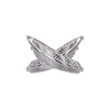 Boh Runga Rocksteady Feather Kiss Cross Ring - Sterling Silver-Ring-Walker & Hall