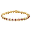 18ct Yellow Gold Ruby & Diamond Eclipse Bracelet-Bracelet-Walker & Hall