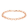 9ct Rose Gold Oval Belcher Bracelet-Bracelet-Walker & Hall