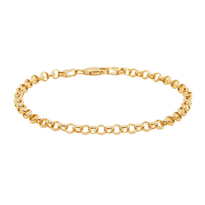 9ct Yellow Gold Round Belcher Bracelet-Bracelet-Walker & Hall